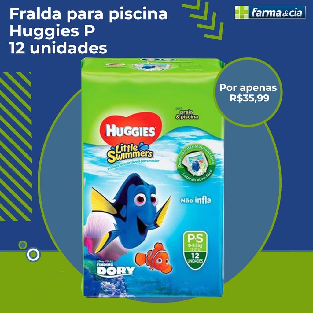 Fralda para Piscina Huggies Tamanho P C/11 Unidades