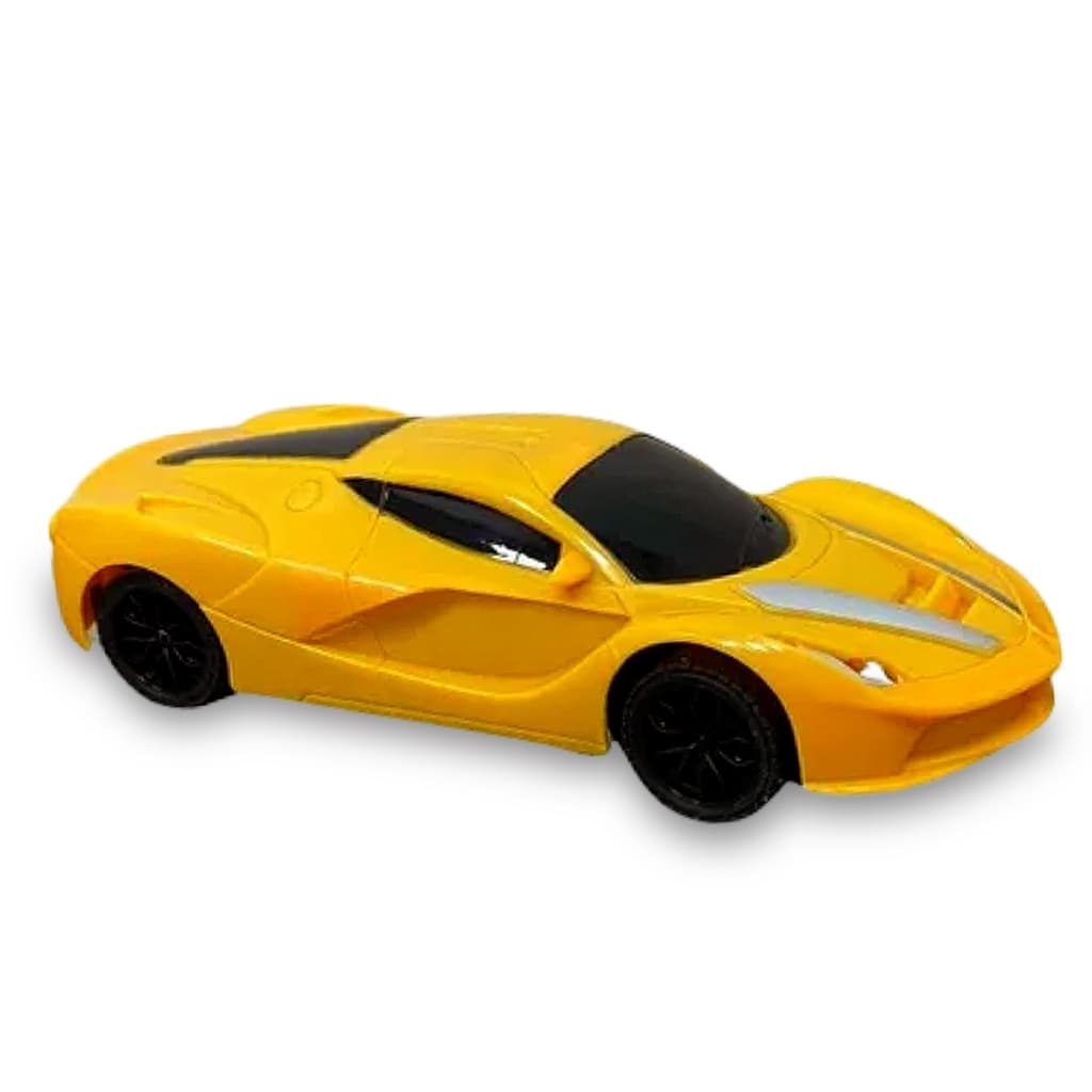 Carrinho de Controle Remoto Brinquedo Amarelo Design Top Resistente