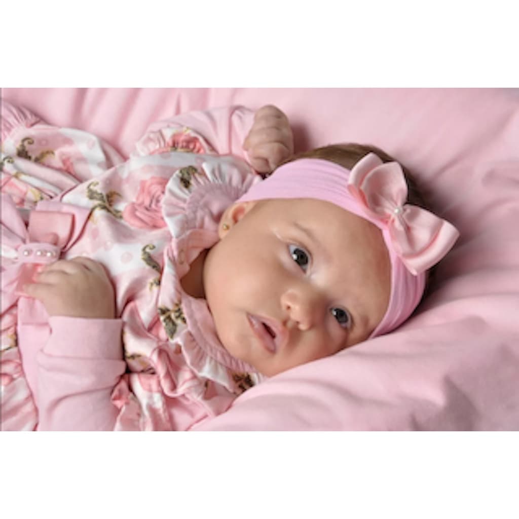 Kit Saida De Maternidade, Enxoval Para Bebê Menina Rosa Flor