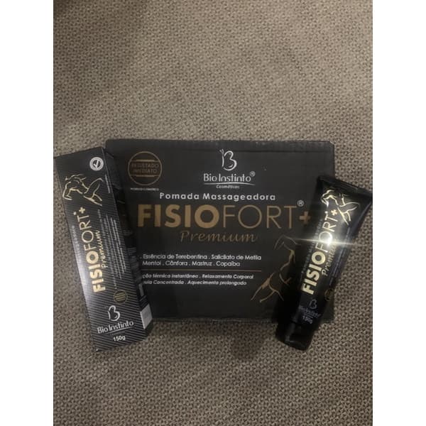 Kit Com 12 Unidades Pomada Massageadora FisioFort Premium 150g Bio Instinto