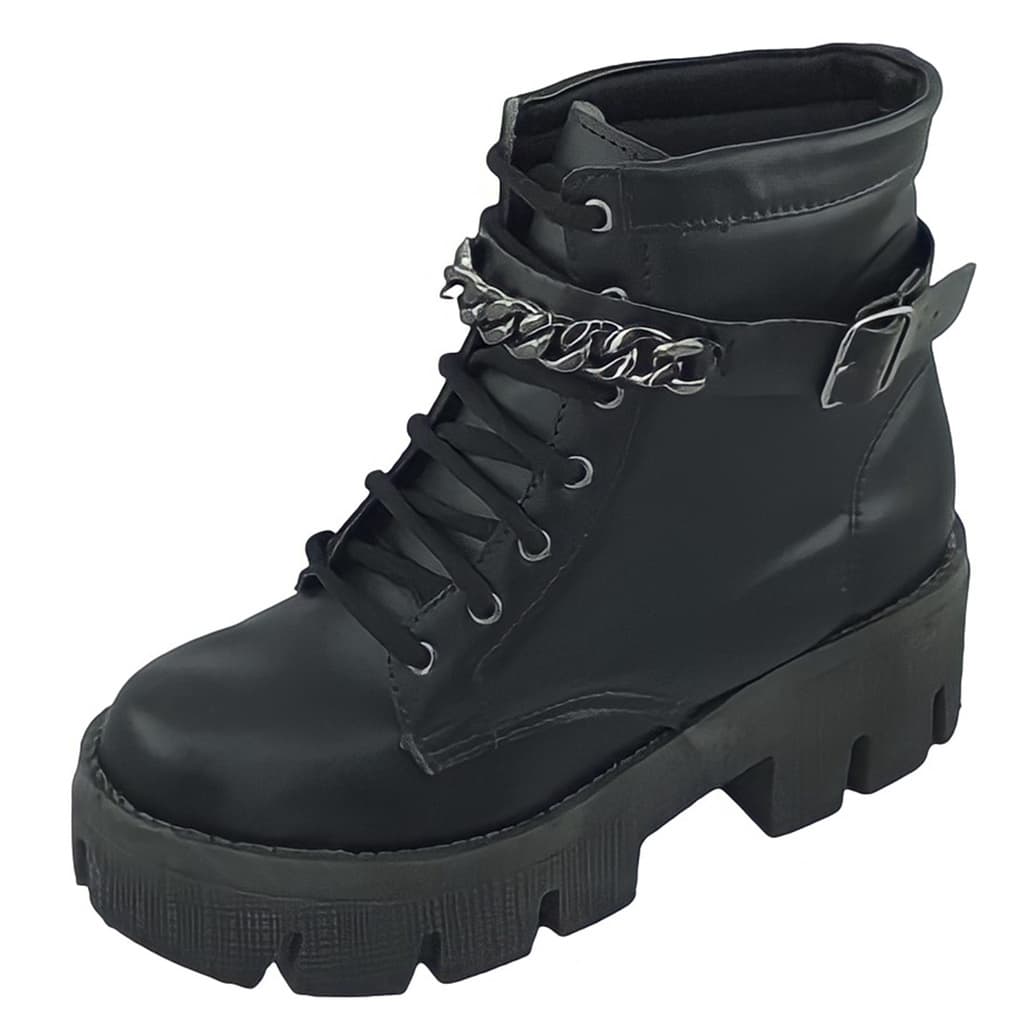Coturno Feminino Donatella Shoes Confort Corrente Confortavel Bota Tratorado Novo