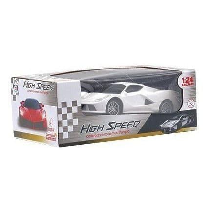 Carrinho De Controle Remoto High Speed esportivo - (Branco)