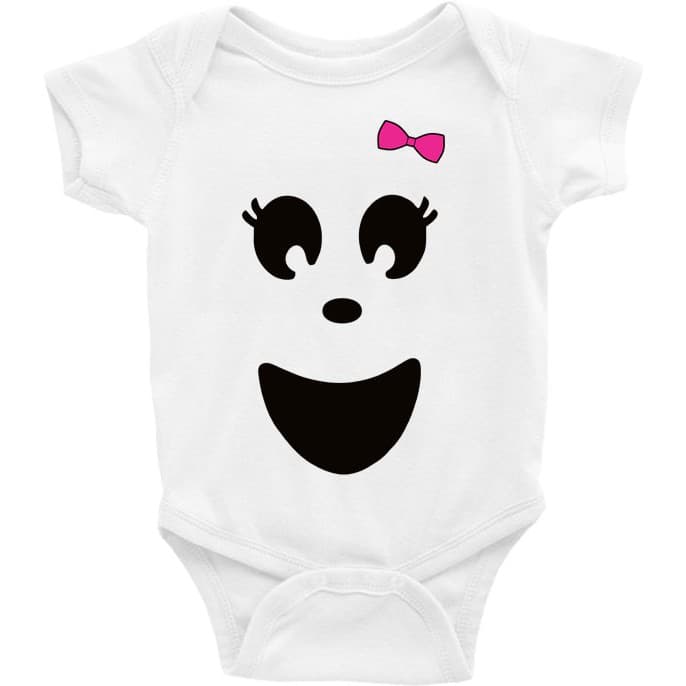 Roupa Body Bebê bebe infantil Fantasma Fantasminha Menina