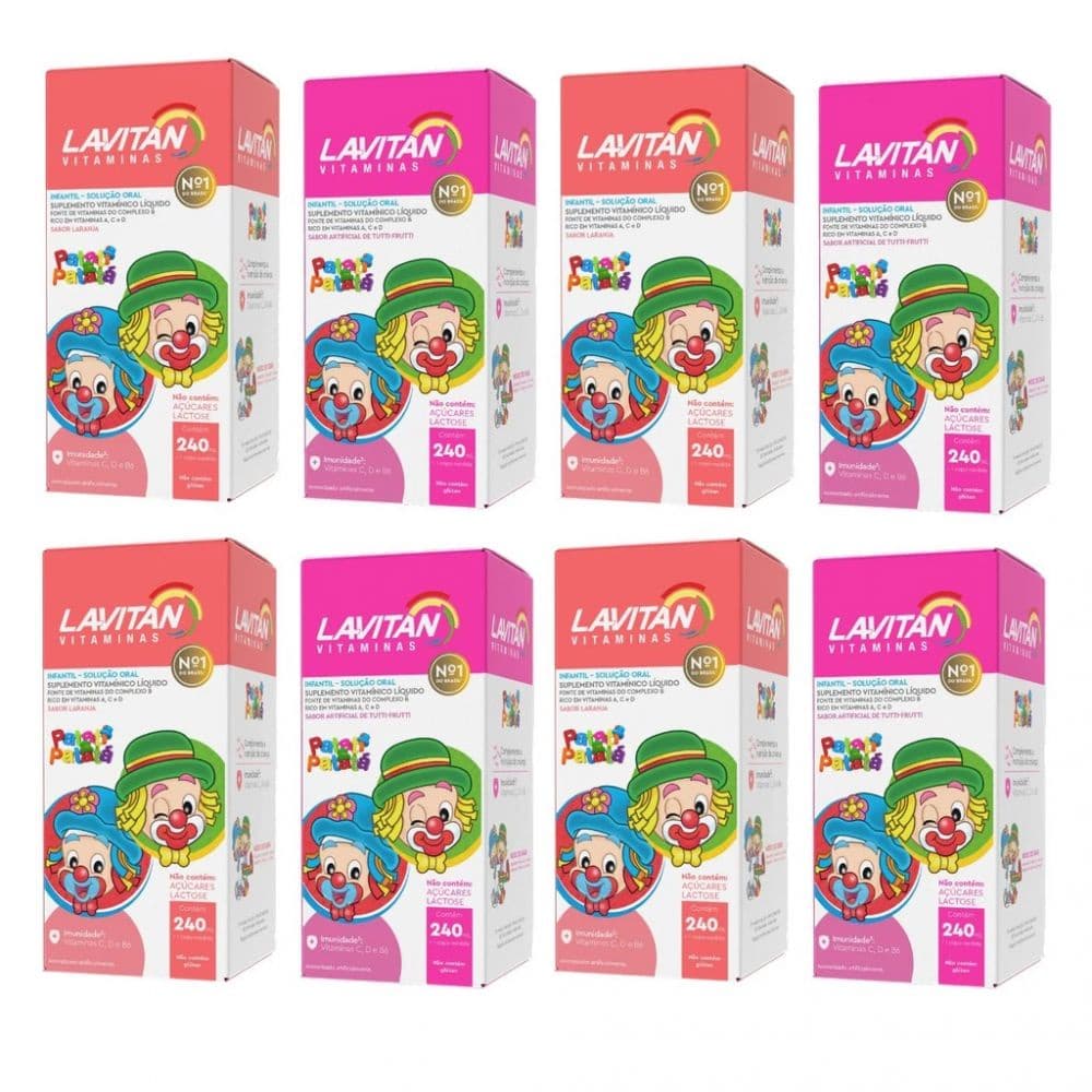 4 Vitamina Patati Patata Infantil Sabor Tutti-frutti + 4 Vitamina Patati Patata Sabor Laranja