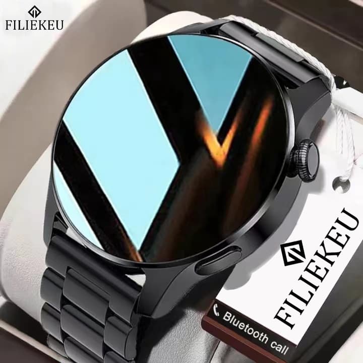 FILIEKEU relógio inteligente masculino tela sensível ao toque à prova d'água Bluetooth chamada negócios casual relógio smartwatch