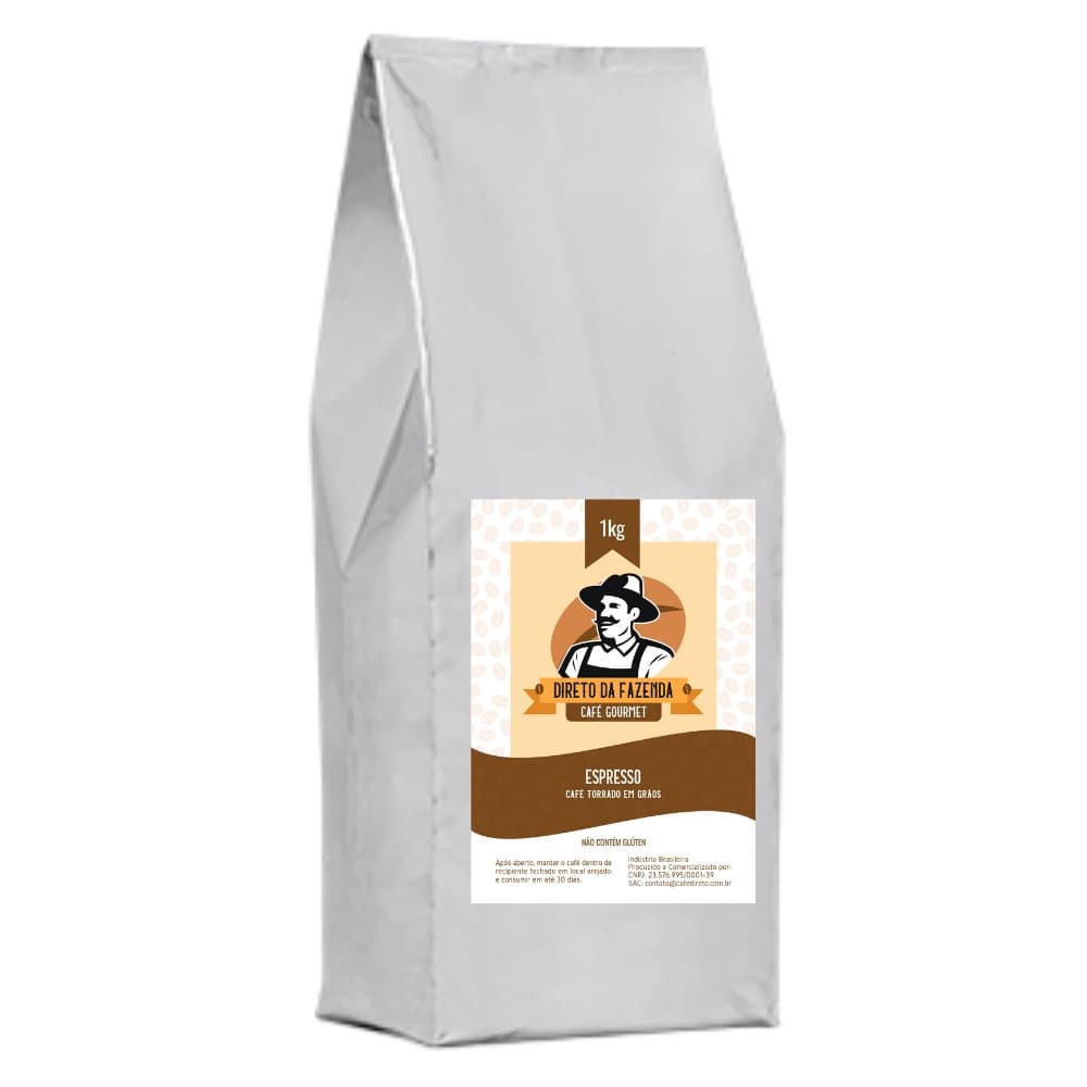 Café Gourmet Direto Da Fazenda Expresso 1Kg Torrado Em Grãos
