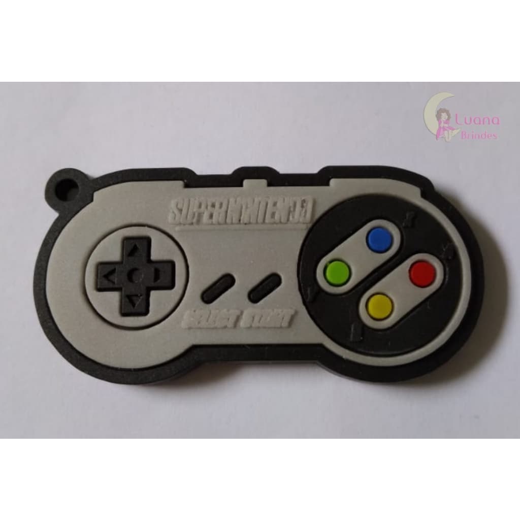 Pingente Controle Vídeo Game de borracha - 6,4cm - pacote com 4 unidades.