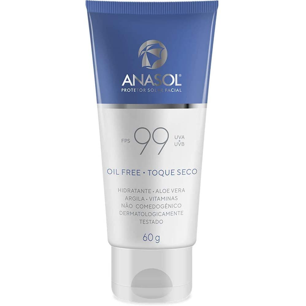 Anasol Protetor Solar Facial FPS 99 Toque Seco 60g Vegano