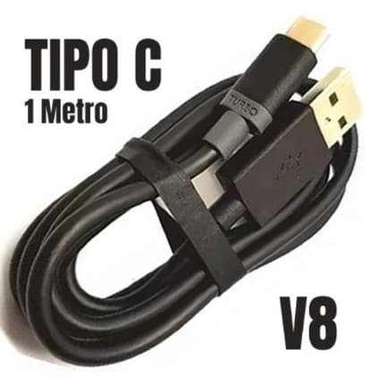 Cabo Carregador Turbo Rápido V8 Micro Usb Tipo C iPhone, V3 Usb PS3 GPS Celular
