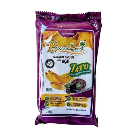 10 Bananadas Energéticas Banabrazil Açaí Zero Açúcar