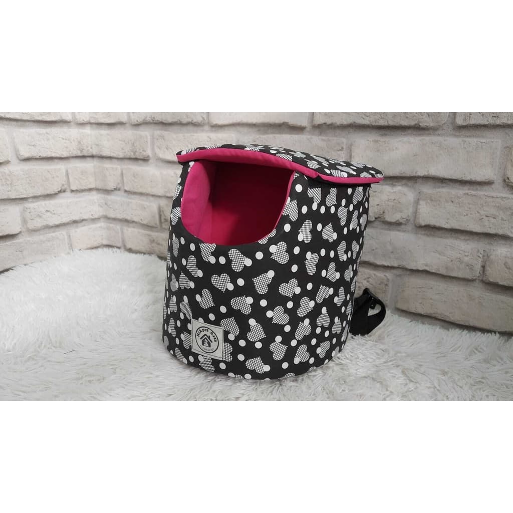 Cabana casinha Pet's para Cães e Gatos Mochila Pet BlackLover