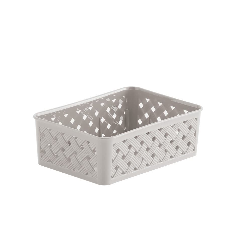 Cesto Organizador Rattan Creme Cozinha Banheiro