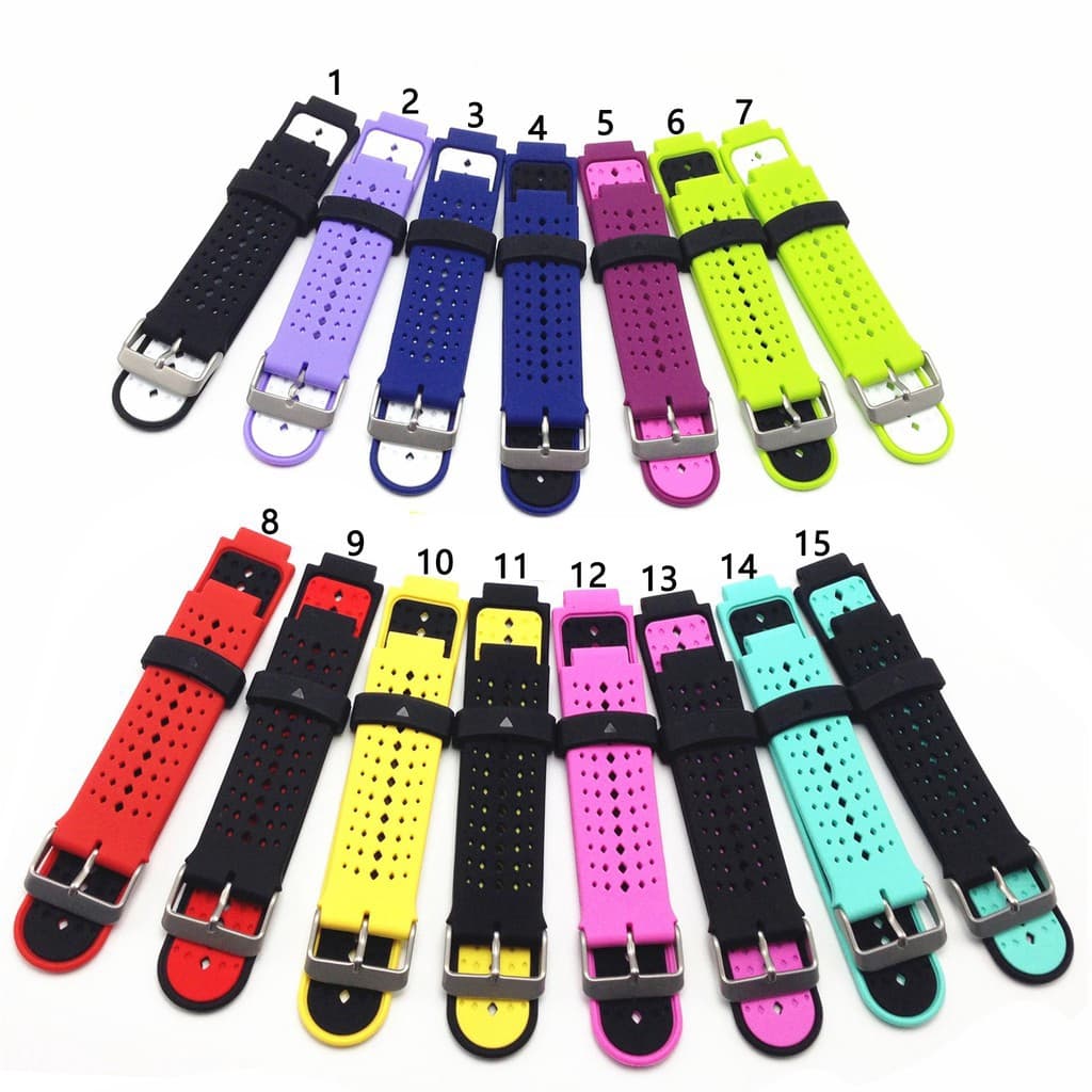Smartwatch pulseira de faixa de relógio de silicone strap para garmin forerunner 220 230 235 620 630 735 relógio inteligente