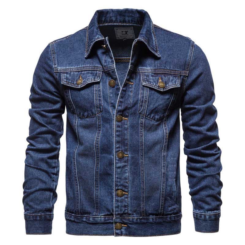 Jaqueta Jeans Masculina Denim Premium Sarja Masculina Fit Coloridas Tradicional Outono Inverno Frio