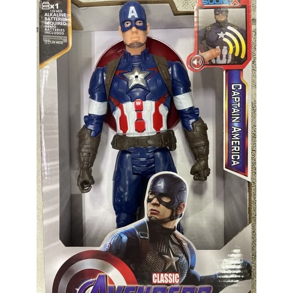 Boneco super-herói Vingadores 30 cm articulado com luzes flash homem aranha Thor Thanos capitão América