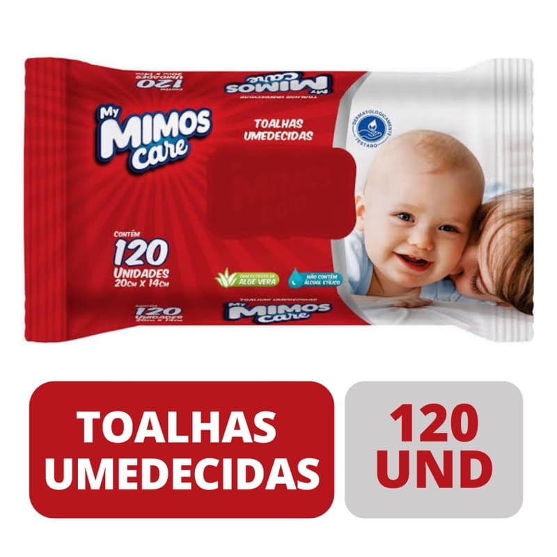 Lenço / toalhas umedecidas my mimos care com 120