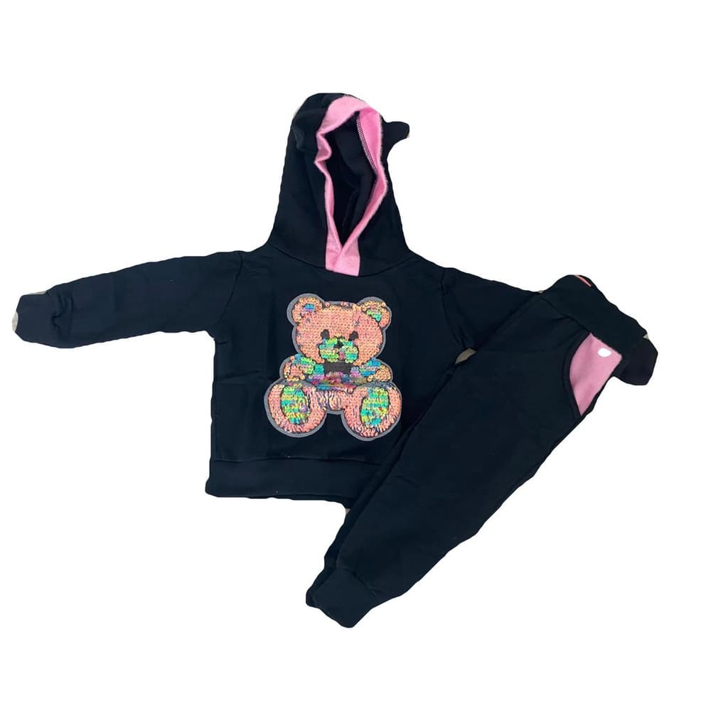 Conjunto Moletom Infantil/ Conjunto Moletom Infantil Fanelado/ Roupa de Frio para meninas/ Moletom Capuz + Calça