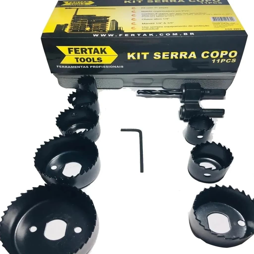 Kit Jogo Serra Copo Profissional Vários tamanhos Fertak