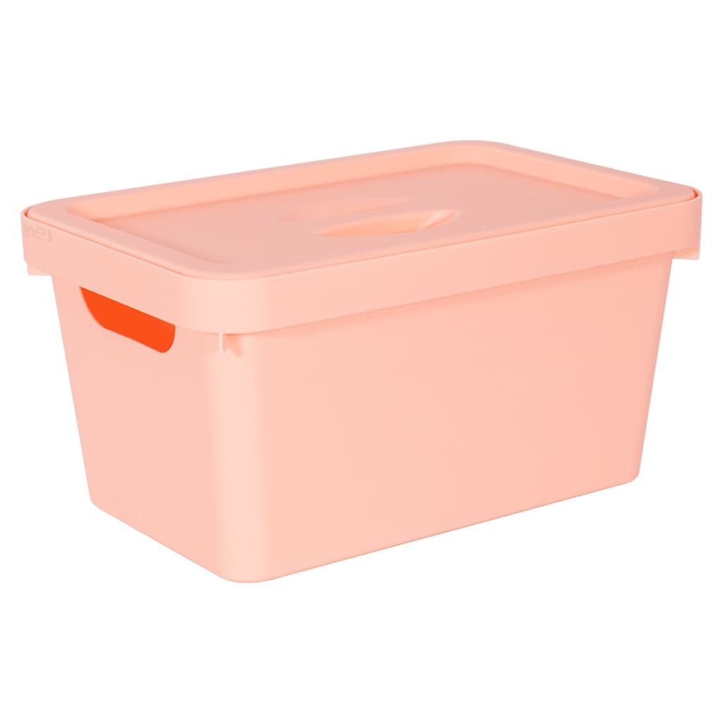 Caixa Organizadora Pequena 3 Litros Com Tampa E Alça 24x6cm Multiuso Para Cozinha Quarto Banheiro Gavetas
