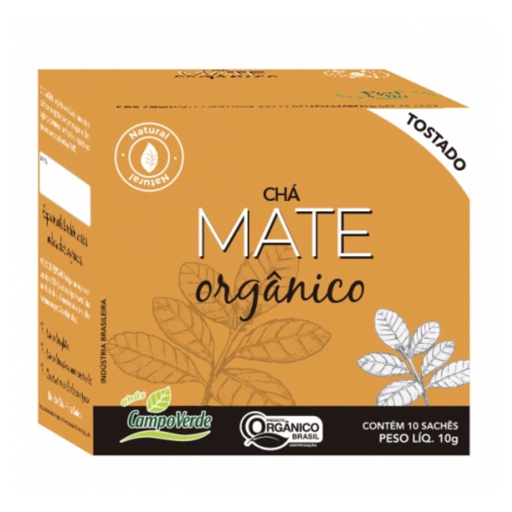 Chá Mate Orgânico (10 sachês) Campo Verde