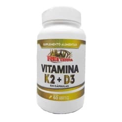 Vitamina K2 Mk7 65mcg + Vitamina D3 Colecalciferol 5mcg