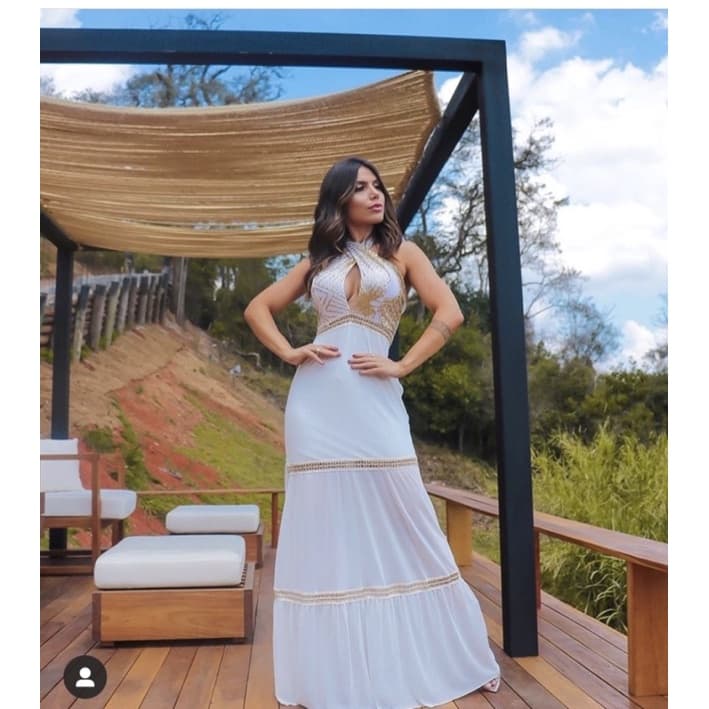 Vestido de festa // vestido branco // vestido longo // vestido réveillon // vestido final de ano