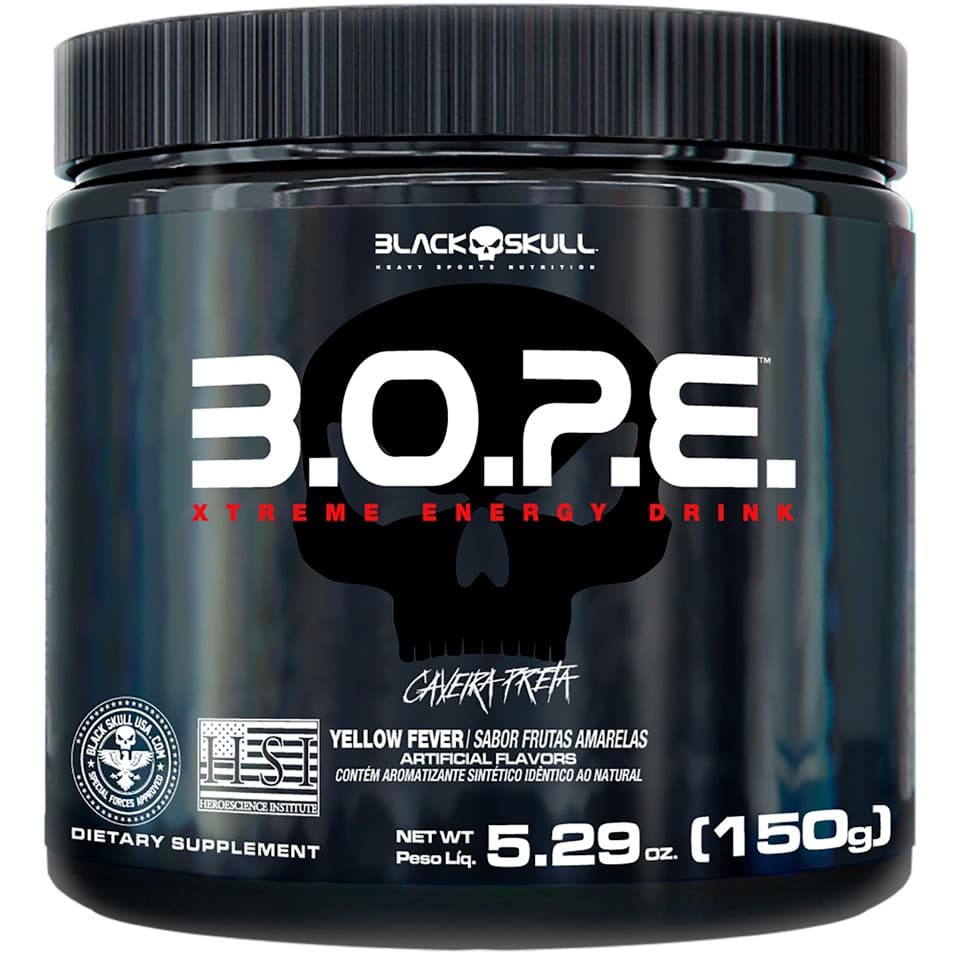 Bope Pré Treino - 150g - Black Skull (com Beta Alanina)