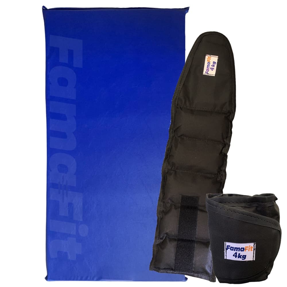 Kit Colchonete + Tornozeleira 4 Kg Treino Funcional Academia