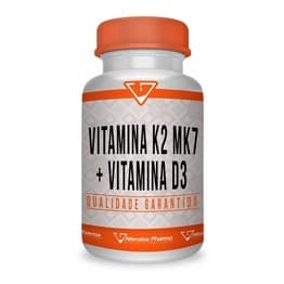Vitamina K2 Mk7 200mcg e Vitamina D3 2000 UI 120 Cápsulas