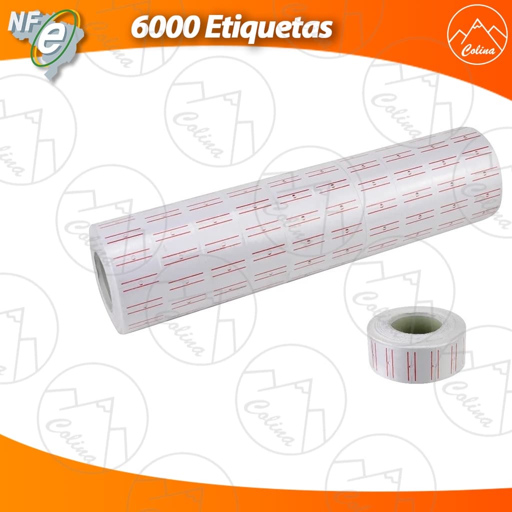 6000 etiquetas para produtos precificação 10 rolos oferta