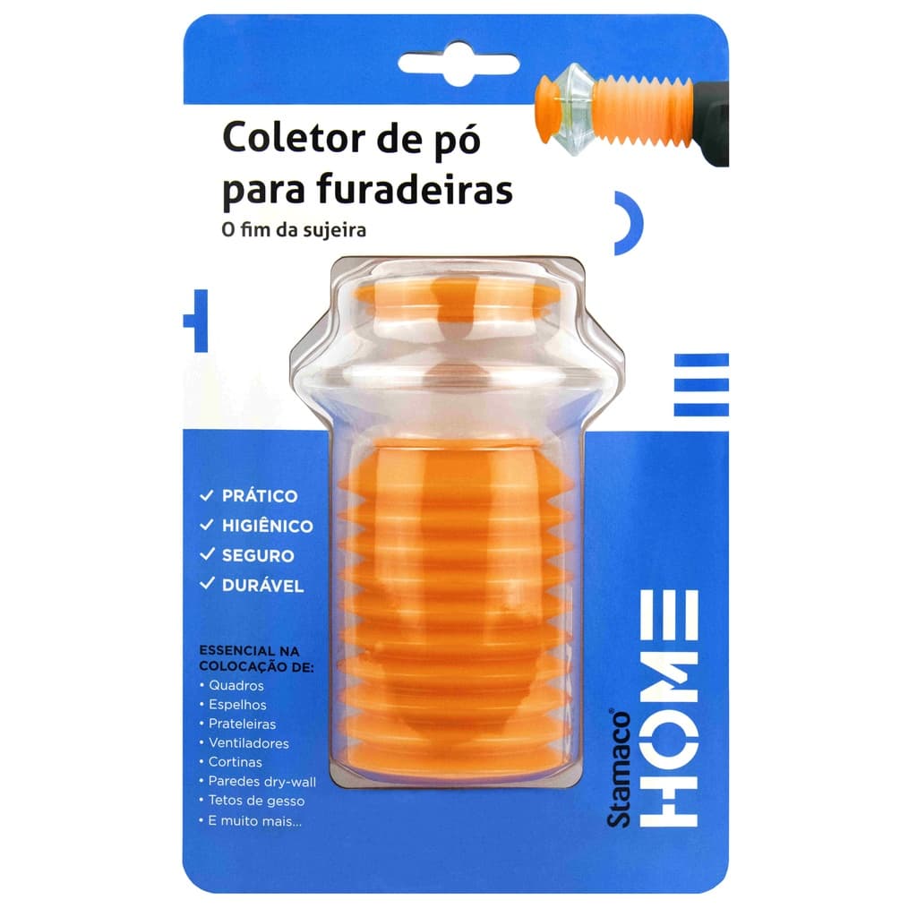 Coletor Pó Poeira Furadeira Parafusadeira Acessório Tipo Sanfona Stamaco Home Laranja