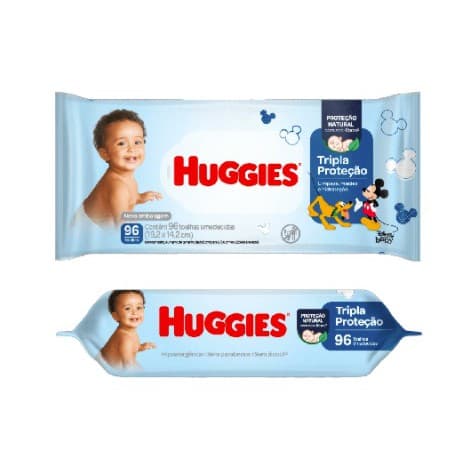Lenço Umedecido Huggies Tripla Proteção 96 Unidades