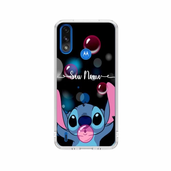 Capa de Celular Capinha Para Moto E7 Power Personalizada - Stitch Nome 2