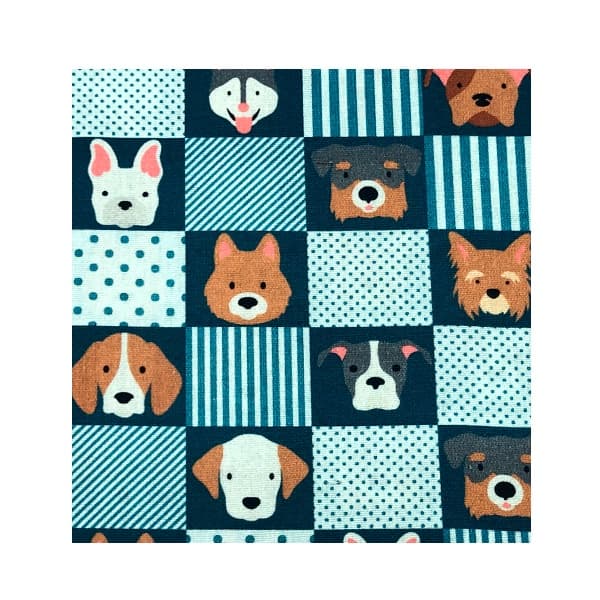 Tecido Tricoline 50cm Digital cachorros em patchwork Envio Imediato com Nfe