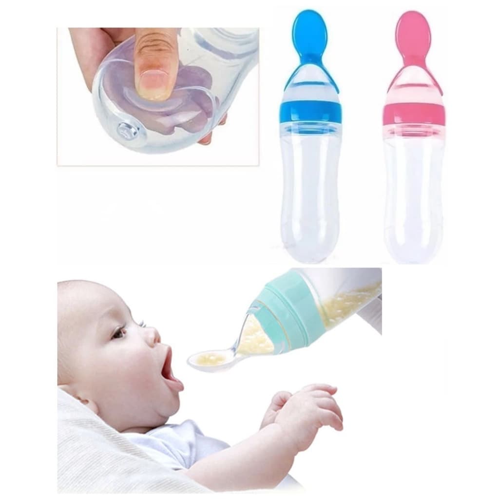 MAMADEIRA COLHER DOSADORA BEBE INFANTIL ALIMENTOS SILICONE