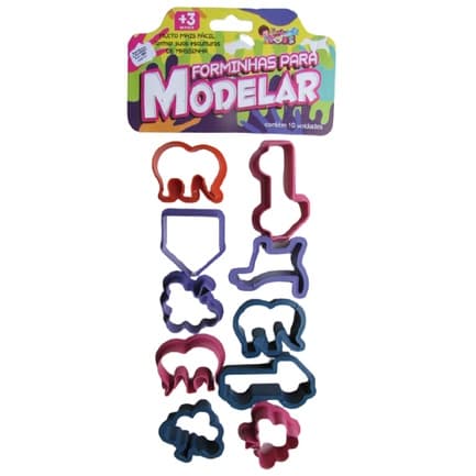 kit com 10 Forminhas de Modelar Massinhas / Doces ou Biscoitos...