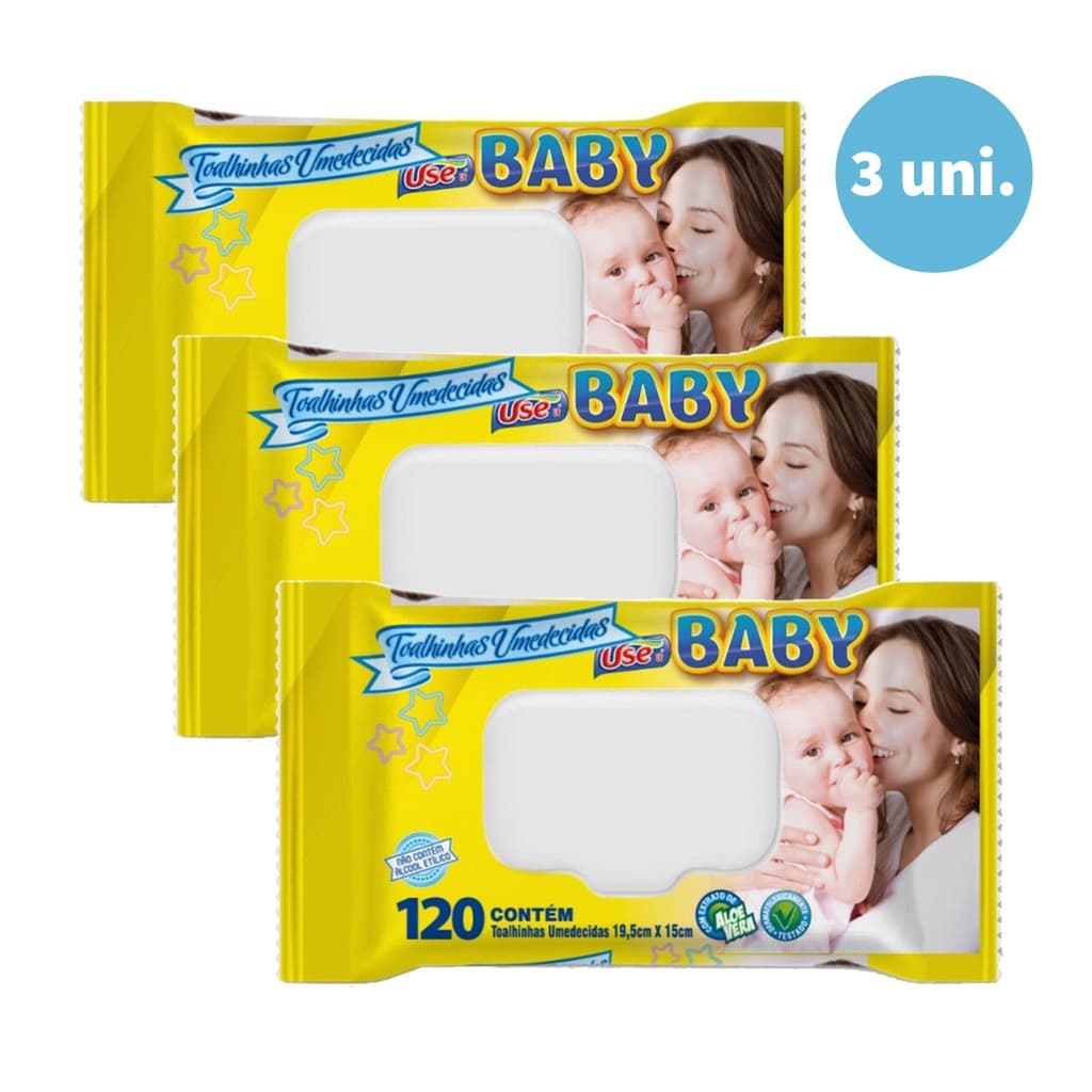Kit 3 Pacotes Toalhinhas Umedecidas Use It Lenços Revenda Barato