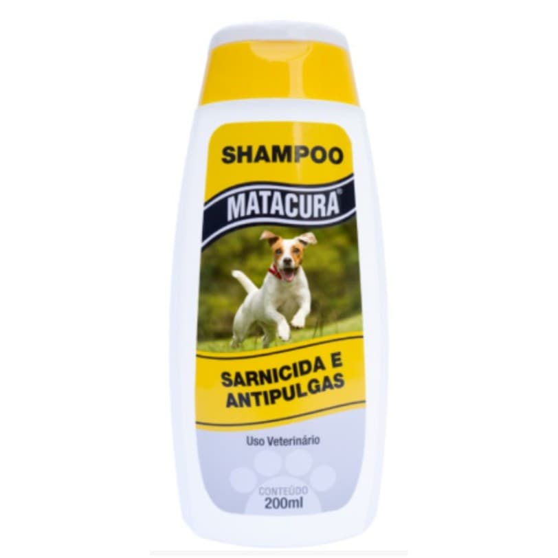 Shampoo Matacura Sarnicida e AntiPulgas Para Cães - Banho e cuidado para o Pet - 200ml-