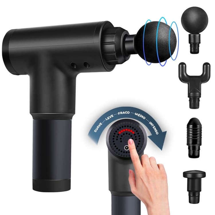 Massageador Muscular Pistola Elétrico Portátil Sem Fio
