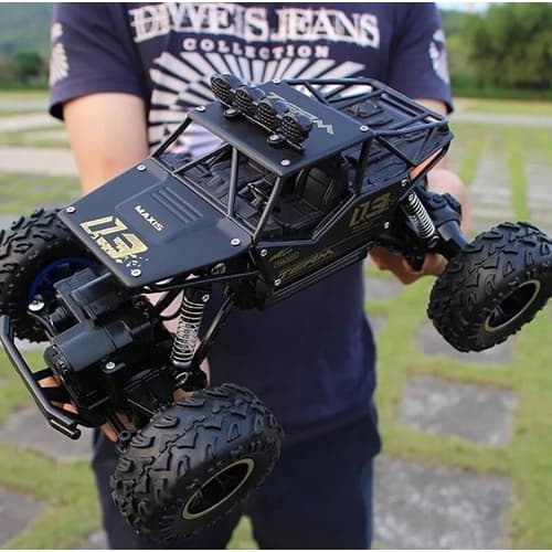 Carrinho Rock 4x4 Truck Controle Off-road Preto 28cm