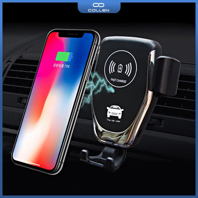 Carregador Veicular Sem Fio Por Indução, Suporte Inteligente Veicular Com Carregador Sem Fio Qi, Suporte Veicular Com Carregador Sem Fio
