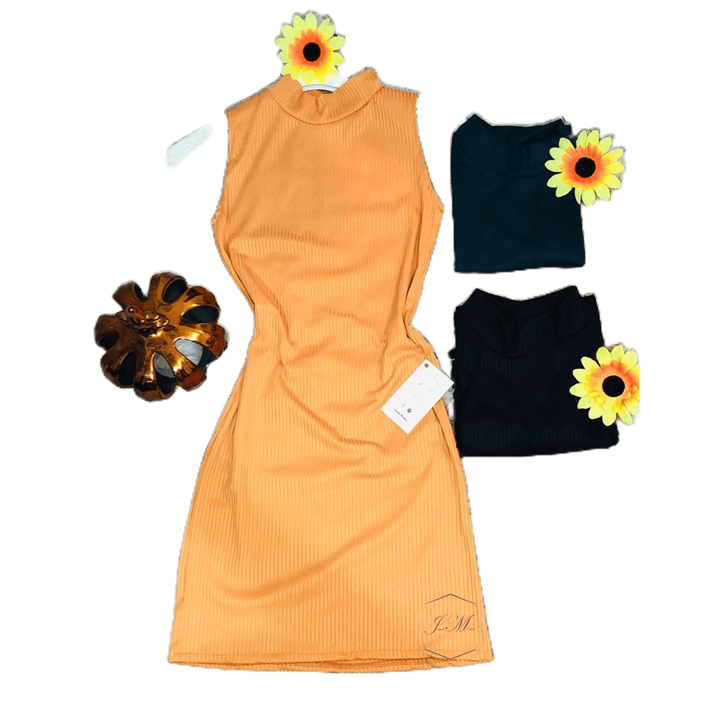 Vestido MIDI regata , vestido curto gola alta, manguinha, vestido festa