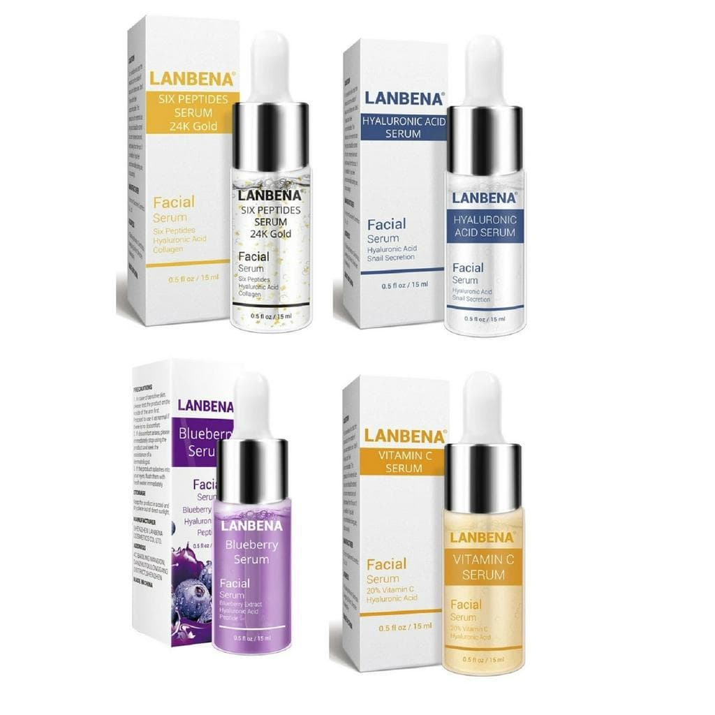 Serum Hidratante Facial Lanbena Vitamina C Acido Hialuronico ouro 24k 15ML