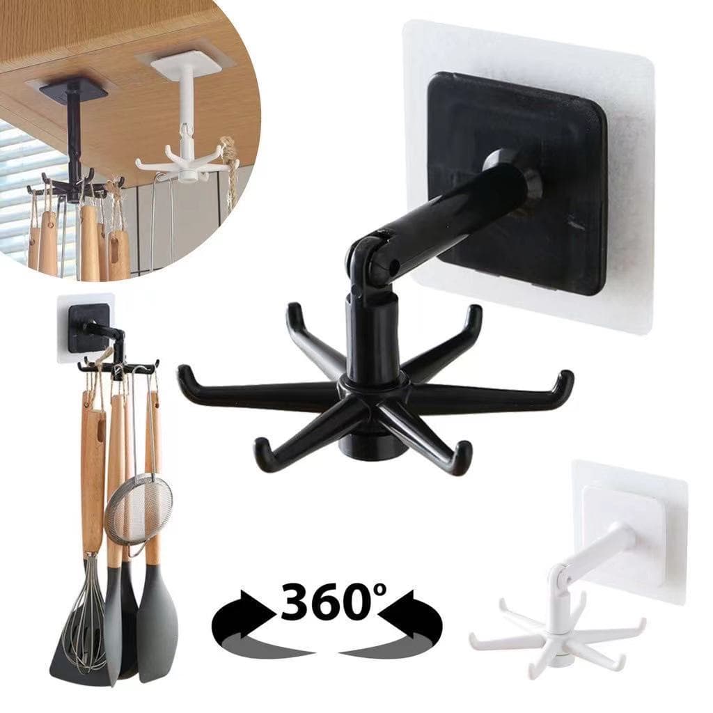 Gancho Adesivo Giratório Para Cozinha Utensílios Multiuso/Gancho Adesivo Giratório Para Cozinha Utensílios Multiuso
