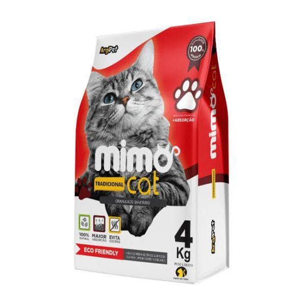 Areia Sanitaria Mimo Cat Perfumada Tradicional 4kg Vermelho
