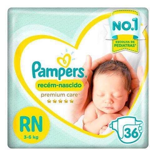 FRALDA PAMPERS RECEM NASC RN 2 A 4,5kg 36UN