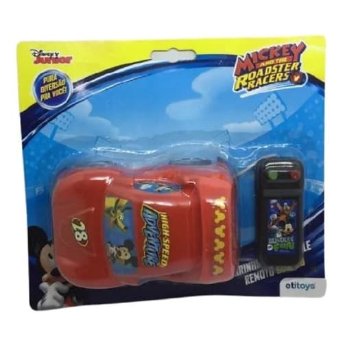 Kit C/10 Carrinho Controle Remoto Com Fio Mickey