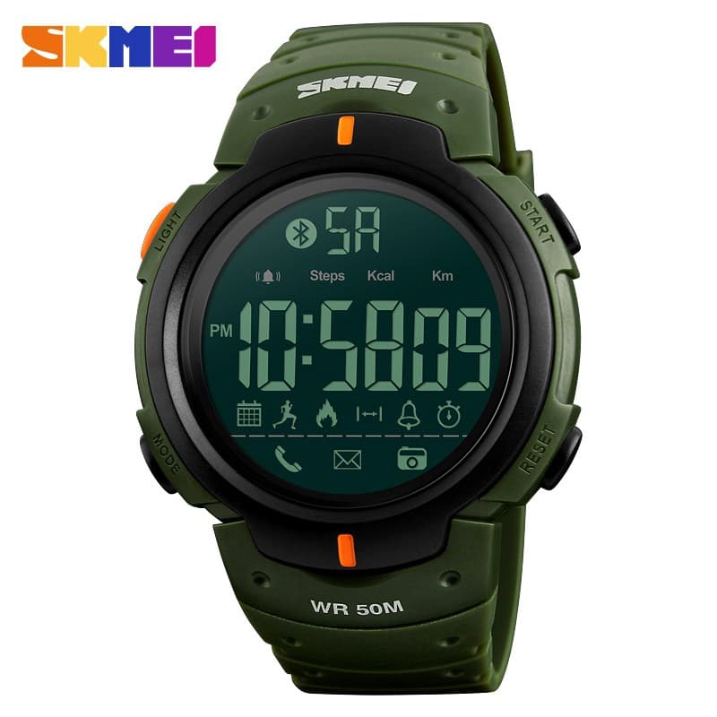 SKMEI 1301 Relógio Smartwatch Masculino Bluetooth À Prova D'água Com Notificação De Chamada Pedômetro Contador De Calorias