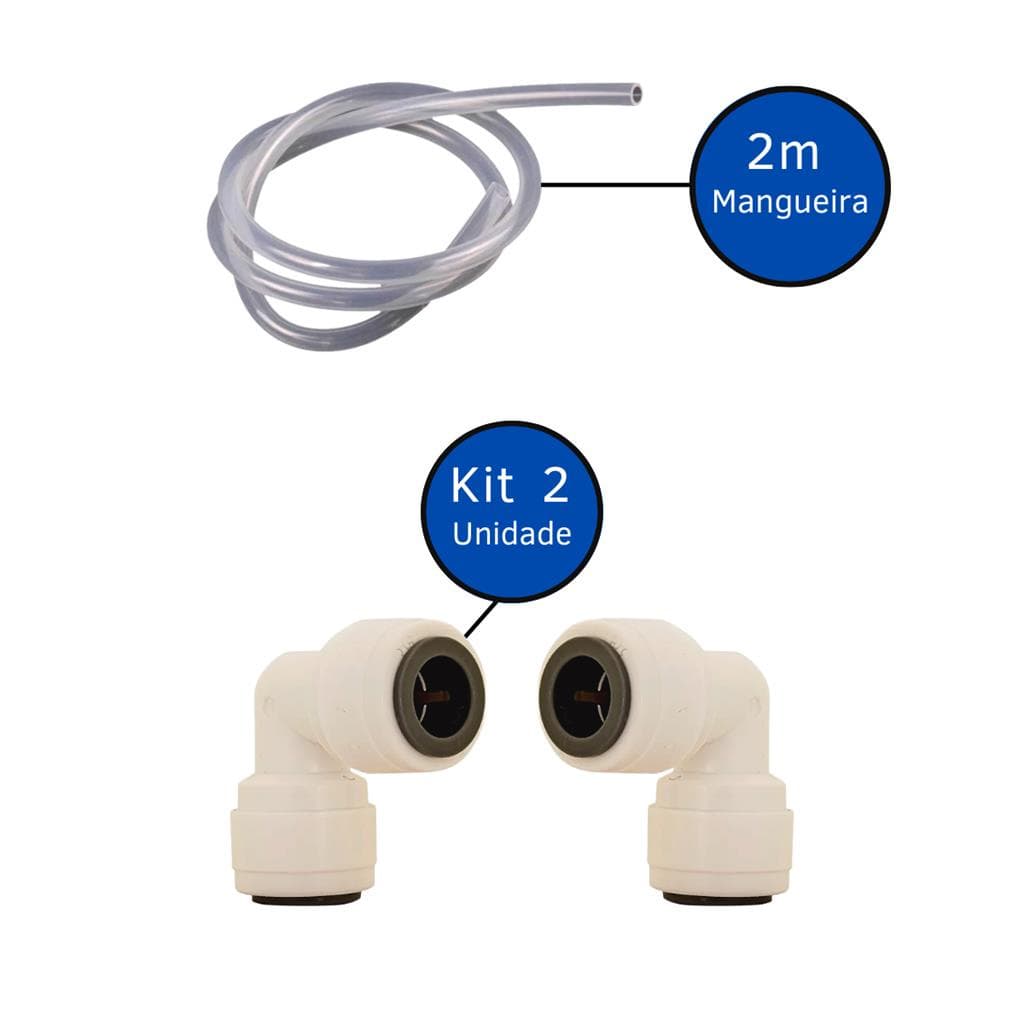 Kit 2 Conexoes Engate Rapido 3/8 X 3/8 Chopp + 2m Mangueira