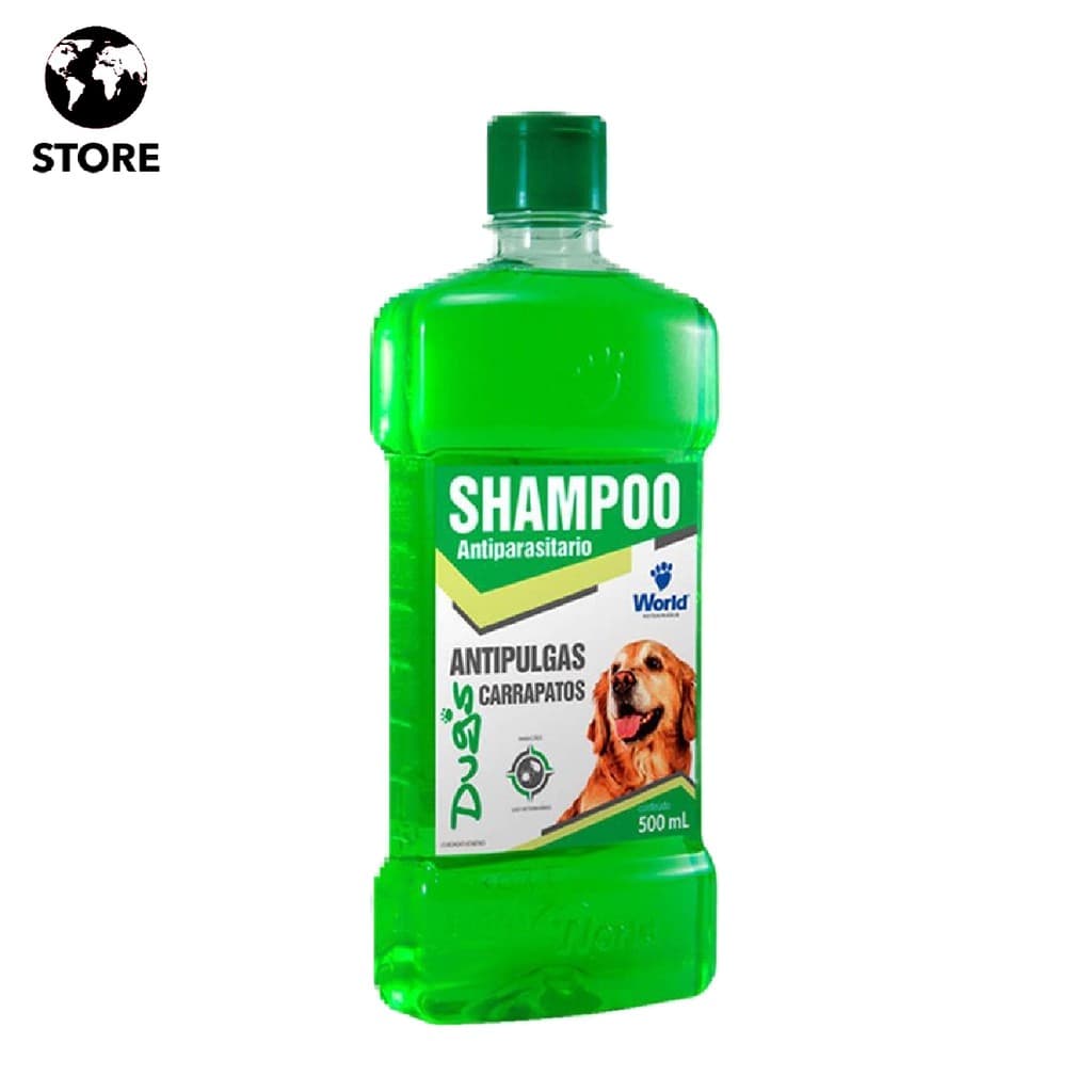 Shampoo Antiparasitário World Veterinária Dug's Antipulgas e Carrapatos para Cães 500ml original